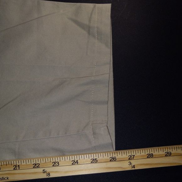 Harbor Bay Pants Mens Tag Size XL/28 (Measures Inseam 26") Khaki Elastic Waist - Picture 16 of 16